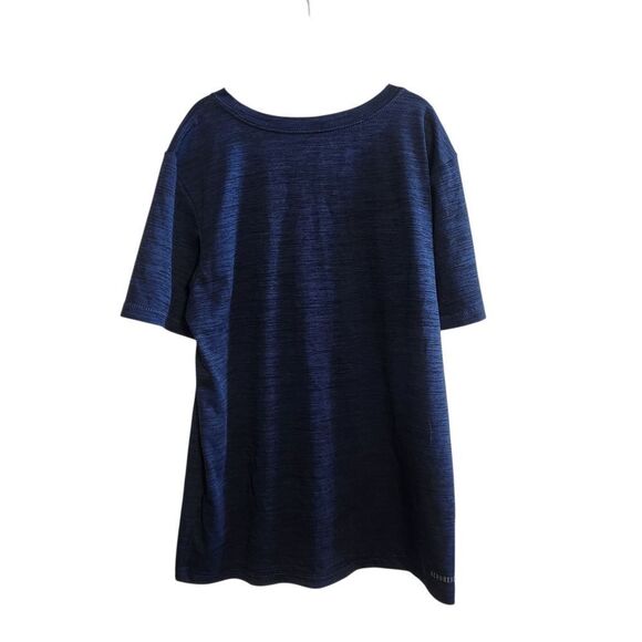 Kids Adidas Blue Green Short Sleeve Logo Tee Boys Medium - Picture 3 of 5